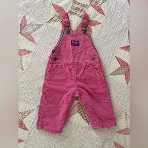 Vintage Oshkosh pink corduroy overalls